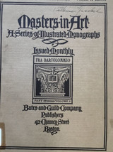 Masters in Art Monograph Fra Bartolommeo January 1904 - $7.69