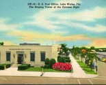 Vtg Postcard 1940s Curteich Linen - Lake Wales, FL Florida Post Office U... - $17.77