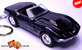 RARE KEY CHAIN BLACK 68/1969/1970 CHEVY CORVETTE C3 CONVERTIBLE LIMITED ... - £38.51 GBP