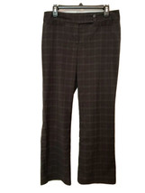 Focus 2000 Petite Womens 10P Dress Pants Charcoal Gray Window Pane Plaid... - $12.95