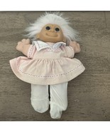 Troll Doll BUFFY Girl w/Pink Dress Hat 12&quot; Vintage 1990&#39;s Russ Berrie Tr... - $20.58 CAD