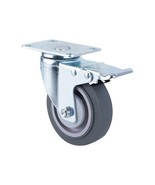 Heavy Duty Rubber Swivel Castor Wheels with Brake Trolley Furniture Casters - €5,68 EUR - €18,21 EUR