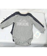 4 Pack Cloud Island Baby Long Sleeve Bodysuits Size 3 - 6 Mo NEW Unisex - $10.50
