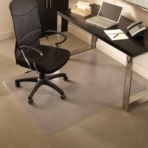 ES Robbins Everlife Carpet ChairMat Medium Pile, 60&quot;x72&quot; Rectangle, Clear - £201.81 GBP