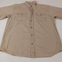 Columbia AM7696 Men's Saddle Peak Button Front Shirt Brown Long Sleeve Cotton XL image 10