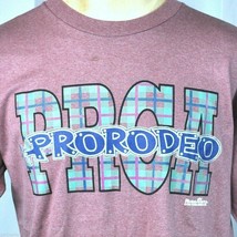 Pro Rodeo PRCA Professional Cowboys Association Vtg Plaid L T-Shirt Large 1994 - £28.03 GBP