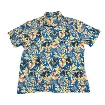 Tommy Bahama Uluru Fronds Silk Camp Shirt Picasso Blue Floral Button-Dow... - £48.12 GBP