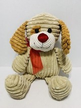 Walmart Corduroy Ribbed Tan 9” Patched Eye Puppy Dog Plush Stuffed Animal Toy - £21.25 GBP