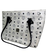 MCM Visetos all-over print silver hardware tote bag/shoulder bag  white ... - $4,626.83 MXN