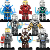 8pcs/set Iron Man Armor MK24 MK25 MK29 MK30 MK34 MK35 Minifigure Collection - £13.30 GBP