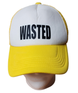 Wasted Snapback Yellow Trucker Mesh Back 777 Novelty Hat Cap Funny Gag Gift - $14.02 CAD