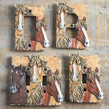 Set of 4 Wild Horses Wall Electrical Switch Outlet Cover Plate Variety Pack - £34.28 GBP