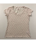 Style &amp; Co. Women’s Short Sleeve Pullover Polka Dots Red &amp; White Top siz... - £7.43 GBP