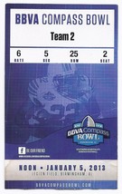 2013 BBVA Compass Bowl Game Ticket Stub Ole Miss Pittsburgh - £61.45 GBP