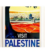 Visit Palestine Postcard Cityscape Unused Unposted Vintage Poster Reprin... - $729.04 MXN