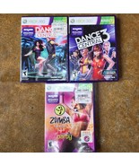 Xbox 360 Kinect Games Lot Dance Central Zumba Fitness Dance Central 3 Al... - £7.45 GBP