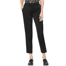 NWT Womens Size 6 6x27 Vince Camuto Black Slim Leg Crop Satin Pants Pockets - £31.83 GBP