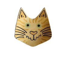 Cat Spoon Teabag Rest Handmade Hand Painted Pottery Vintage Signed J M M... - €14,41 EUR