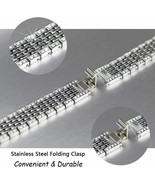 Fitbit Charge 3/Charge 4 Band Elegant Rhinestone Stainless Steel Bracele... - £37.32 GBP