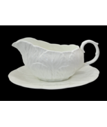Wedgewood Countryware Cabbage Leaf Bone China Gravy Boat with Underplate - $1,243.78 MXN