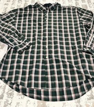Vintage Chaps Ralph Lauren Shirt Mens XXL Green Plaid Long Sleeve Button Up - £11.64 GBP