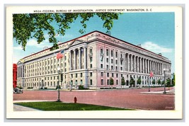 Federal Bureau of Investigation Building Washington DC UNP Linen Postcard N21 - £1.53 GBP