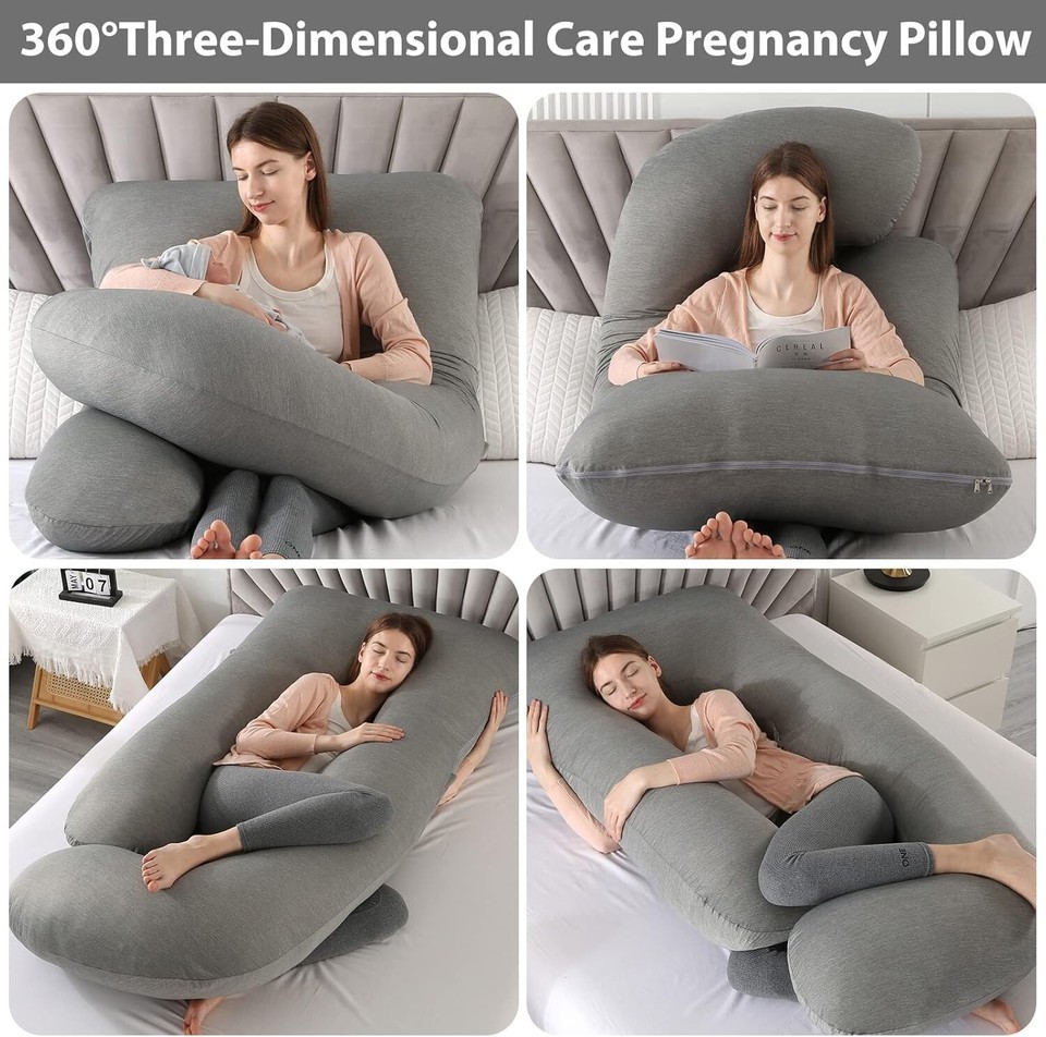 Luxurious U-Shaped Maternity Pillow with Cooling Fabric - Ideal Support for Moms Item image 6