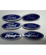 Lot Of 6 Ford Emblems Metal Plastic Silver Blue - $40.60 CAD