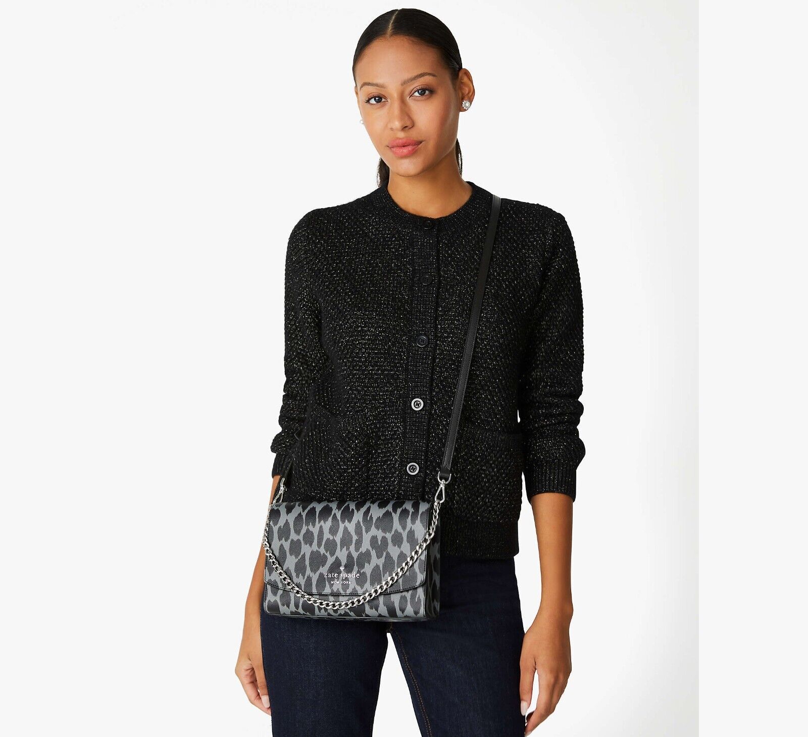 NWB Kate Spade Carson Convertible Crossbody Leopard Cheetah KF150 $299 Gift Bag