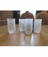 Remy Martin Champagne Cognac  Glasses 4.5&quot;H Frosted Set of 4 LotJ - $33.86 CAD