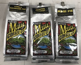 Maui Coffee Company 3 Pack Maui Pie, Toasted Coconut And Vanilla Mac. 7 Oz. Each - £45.93 GBP
