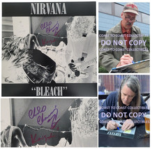 Krist Novoselic signed Nirvana Bleach 12x12 album photo COA proof Chad Channing. - £272.55 GBP