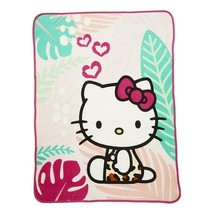 Sanrio Hello Kitty Tropical Jungle Fleece Throw Blanket, 46&quot; X 60&quot; - $455.59 MXN