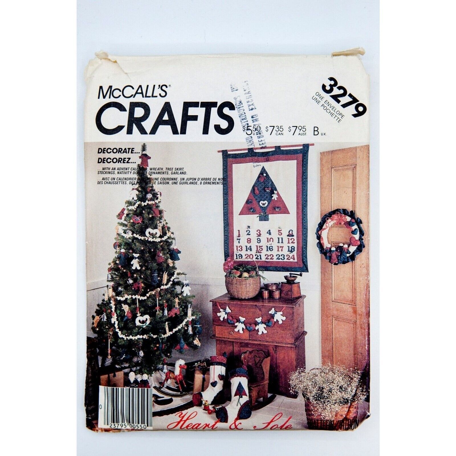 McCalls Sewing Pattern 3279 Christmas Decorations - $8.99