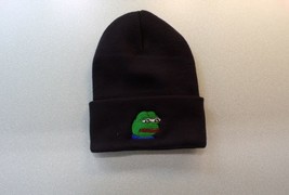 Pepe The Frog Embroidered Knit Beanie Hat Cap OSFA KEK New - £14.25 GBP