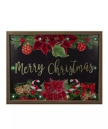 Northlight &quot;Merry Christmas&quot; Poinsettias Wooden Christmas Plaque 15.75&quot;.... - £19.97 GBP