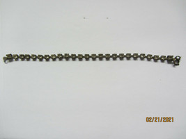 Vintage Silver Tone Clear Rhinestone 7&quot; Tennis Bracelet - £7.98 GBP
