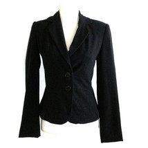 Vintage 90s Maranda Gordon Women&#39;s Black Fitted Short Jacket Size 6 Black - $38.41
