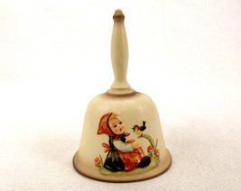 MJ Hummel 1981 Annual Bell ~ &quot;In Tune&quot; #HUM703 ~ Girl w/Bird, Fourth Edition - £19.49 GBP