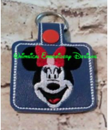 Minnie Head Key Fob In the Hoop Machine Embroidery Design INSTANT DOWNLOAD - $75.58 MXN