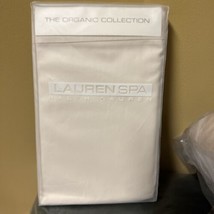 New Ralph Lauren Spa Organic King Pillocases 400TC Sand Castle Ivory Ori... - $39.95