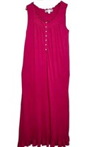 Eileen West Small Pink Maxi Nightgown Ruffled  Ruffled Hem And Trim  - $39.99
