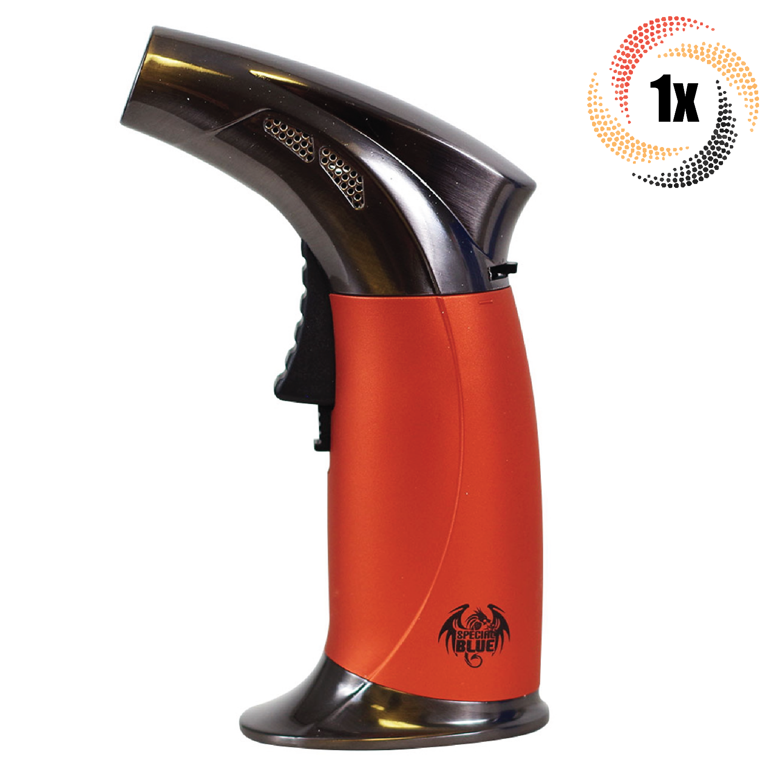 1x Torch Special Blue Turbo Curve Orange Refillable Butane Torch | Light... - $25.02