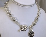 Please Return to Tiffany Silver Heart Tag Toggle Necklace AUTHENTIC - £539.56 GBP