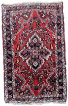 Handmade vintage Oriental mat 2.1&#39; x 3.6&#39; (67cm x 111cm) 1970s - 1C966 - $723.80