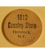Vintage 1918 Country Store Wooden Nickel Hemlock New York - £3.12 GBP