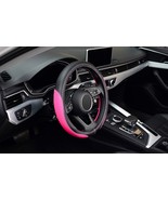 Microfiber Leather Anti-Slip Steering Wheel Cover, Universal Fit 15 Inch - £11.79 GBP