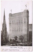 Postcard Trinity Building NYC New York 1907 Undivided - £3.93 GBP