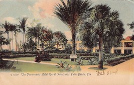 Palm Beach Fl~Promenade Hotel Royal POINCIANA~1900s Rotograph Tint Photo Postcrd - £5.44 GBP