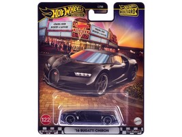 2016 Bugatti Chiron Black &quot;Boulevard&quot; Series Diecast Model Car by Hot Wh... - $41.49
